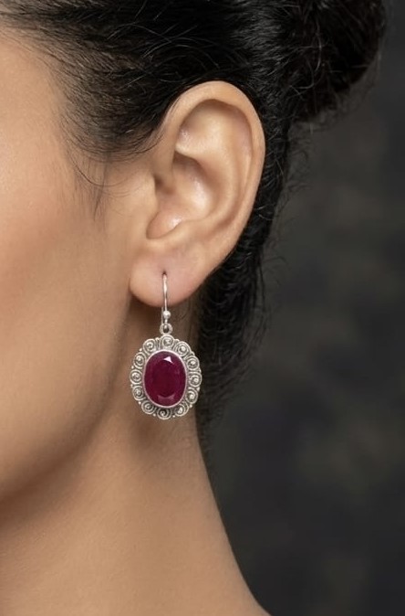 The Sahi Ruby filigree Drops - Image 2