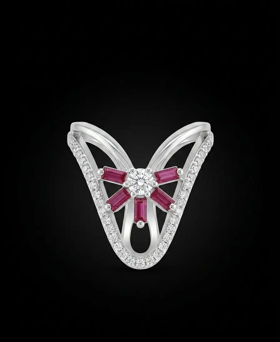Crimson Monarch V ring