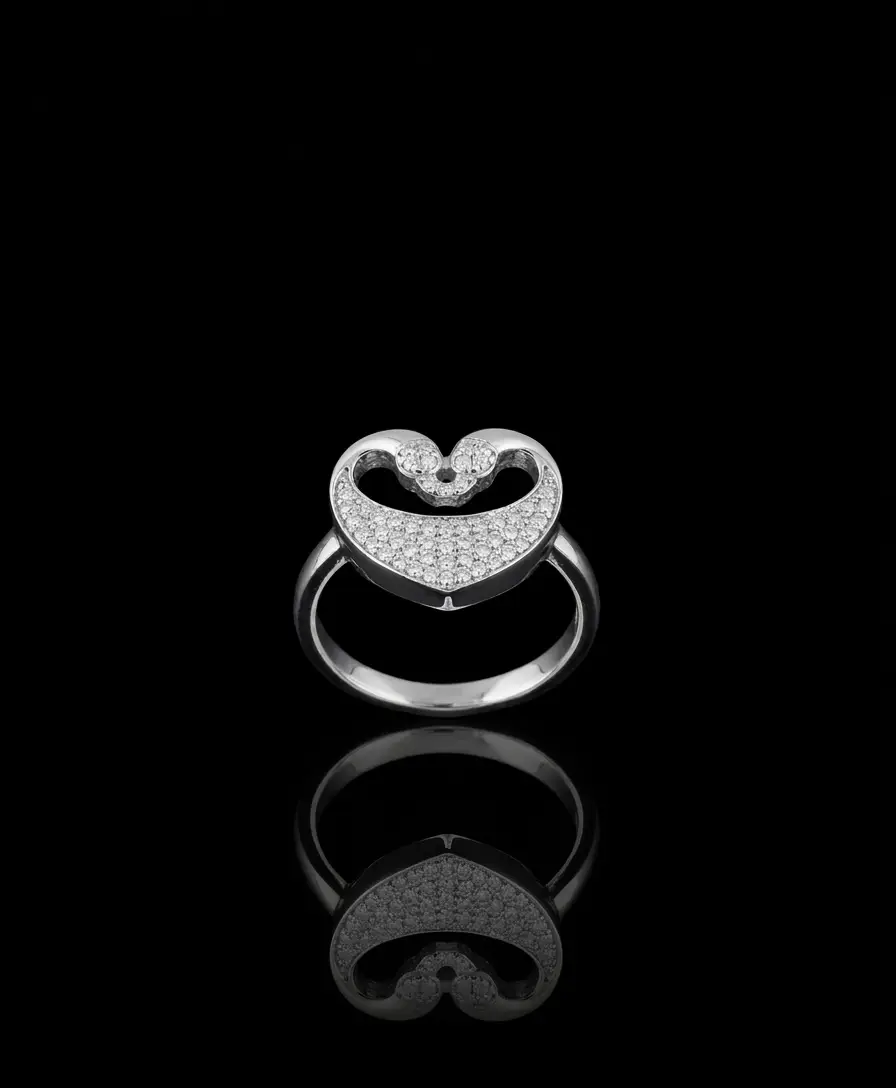 Contour Heart Ring