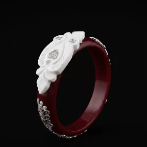 Shankha Motif Silver Pola