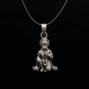 Oxidized Lord Hanuman Pendant