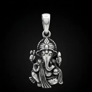 Divine Ganesha Silver Pendant