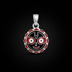 Enamel Jagannath Silver Pendant