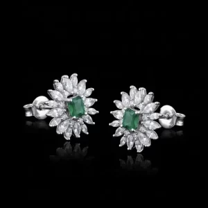 Radiant Green Marquise Studs