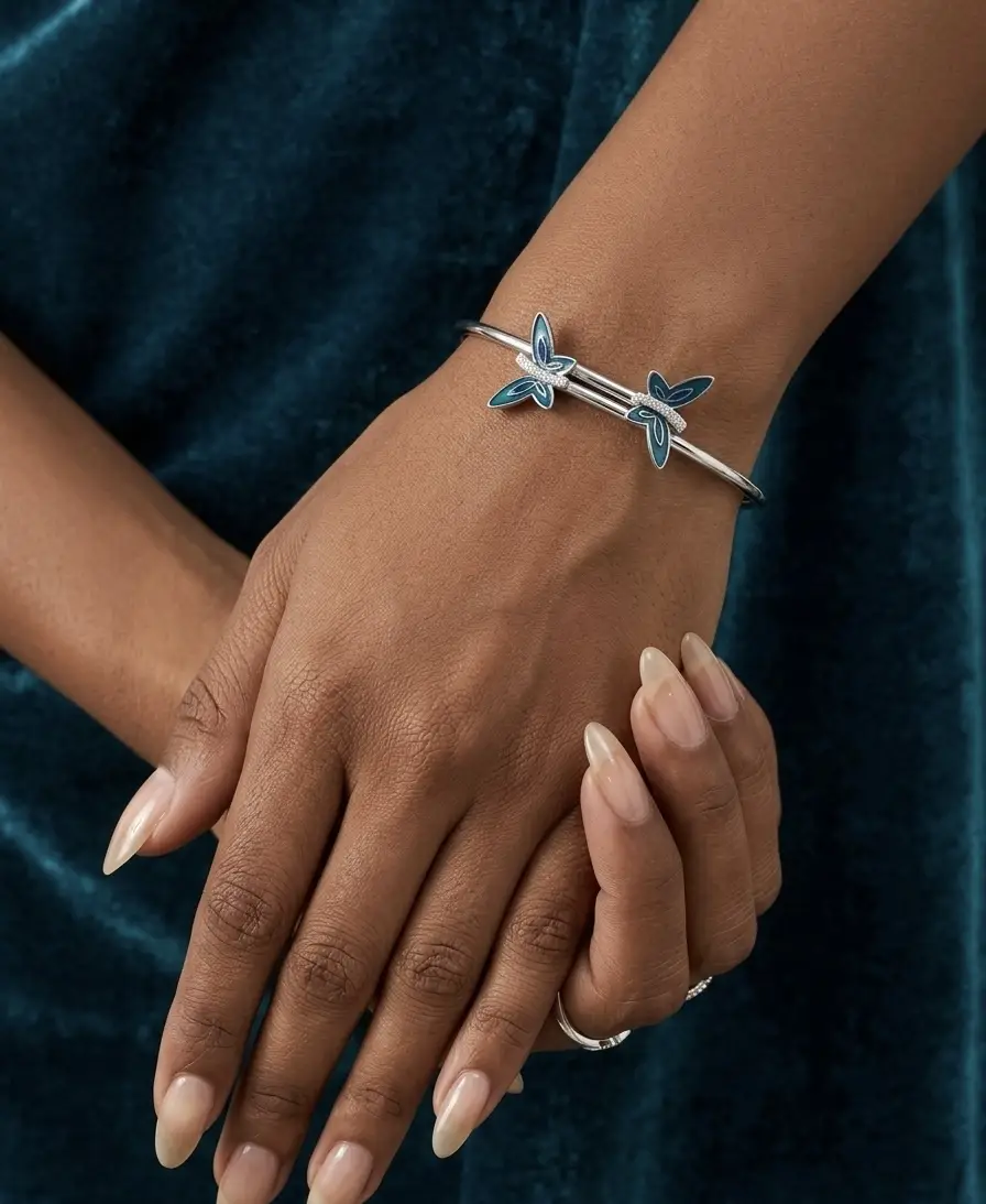 Delicate Butterfly Motif Bracelet - Image 2