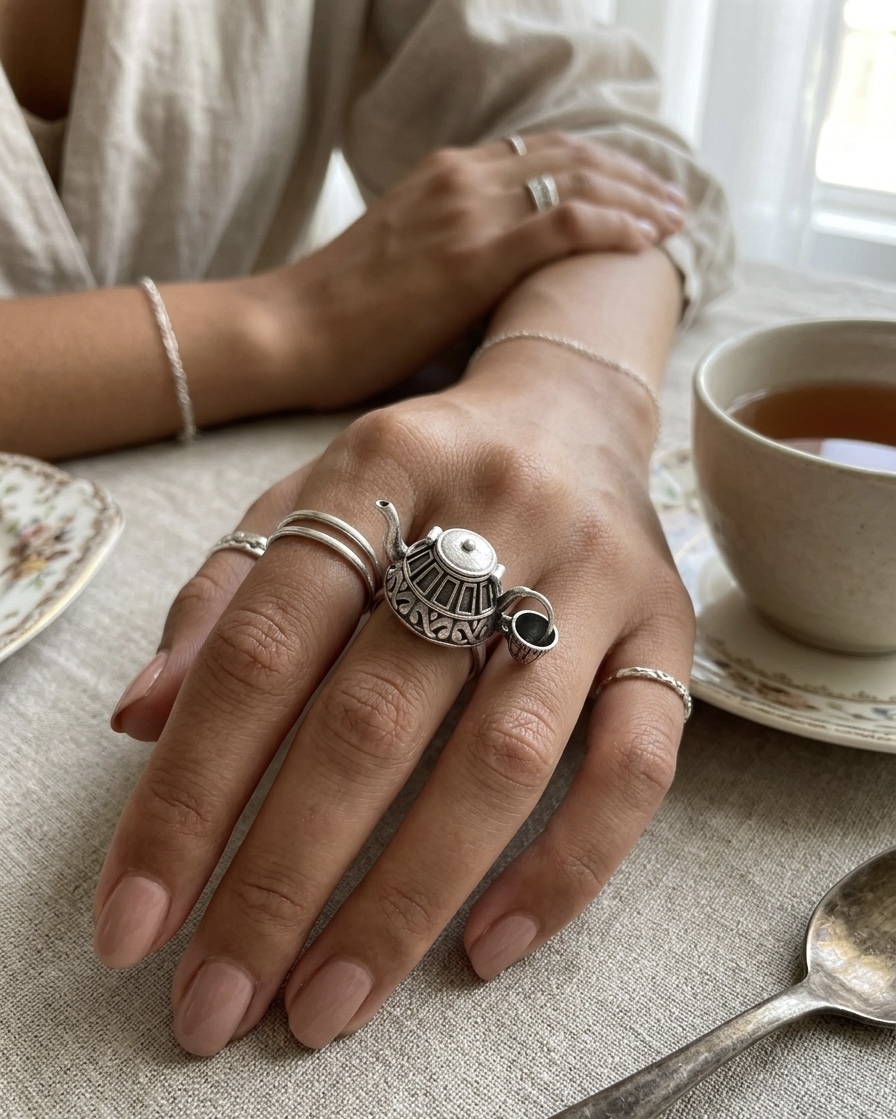 Artisan Teapot Ring - Image 2
