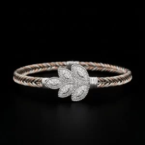 Floral Silver Motif Noa