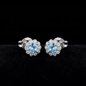 Blue Blossom Studs