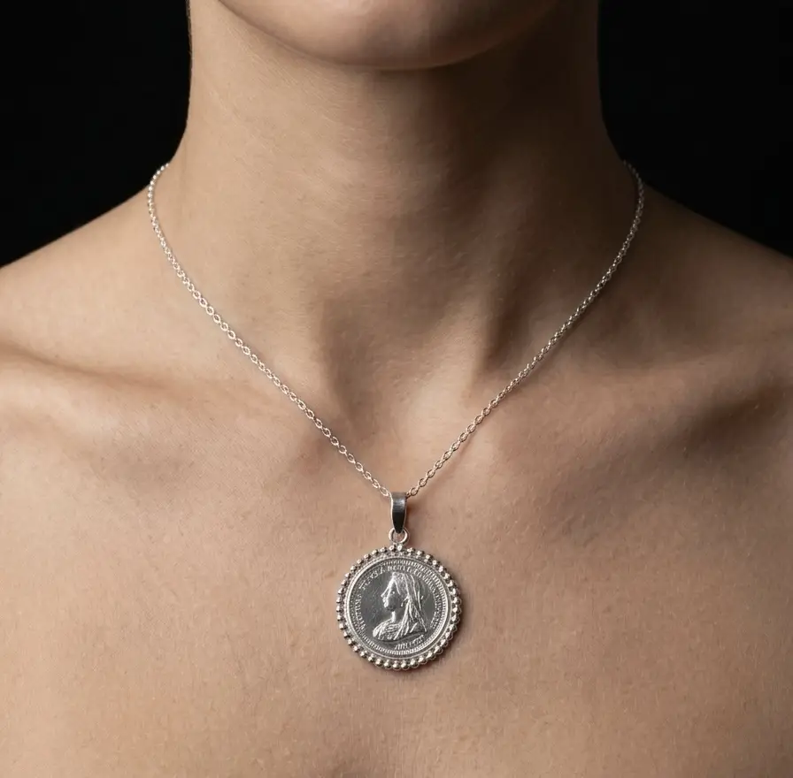 Victorian Coin Pendant - Image 2