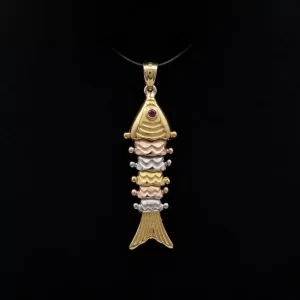 3 Tone Fish Pendant