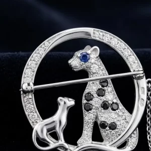 Majestic Leopard Duo Brooch