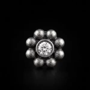 Floral Bead Cluster Nose Pin