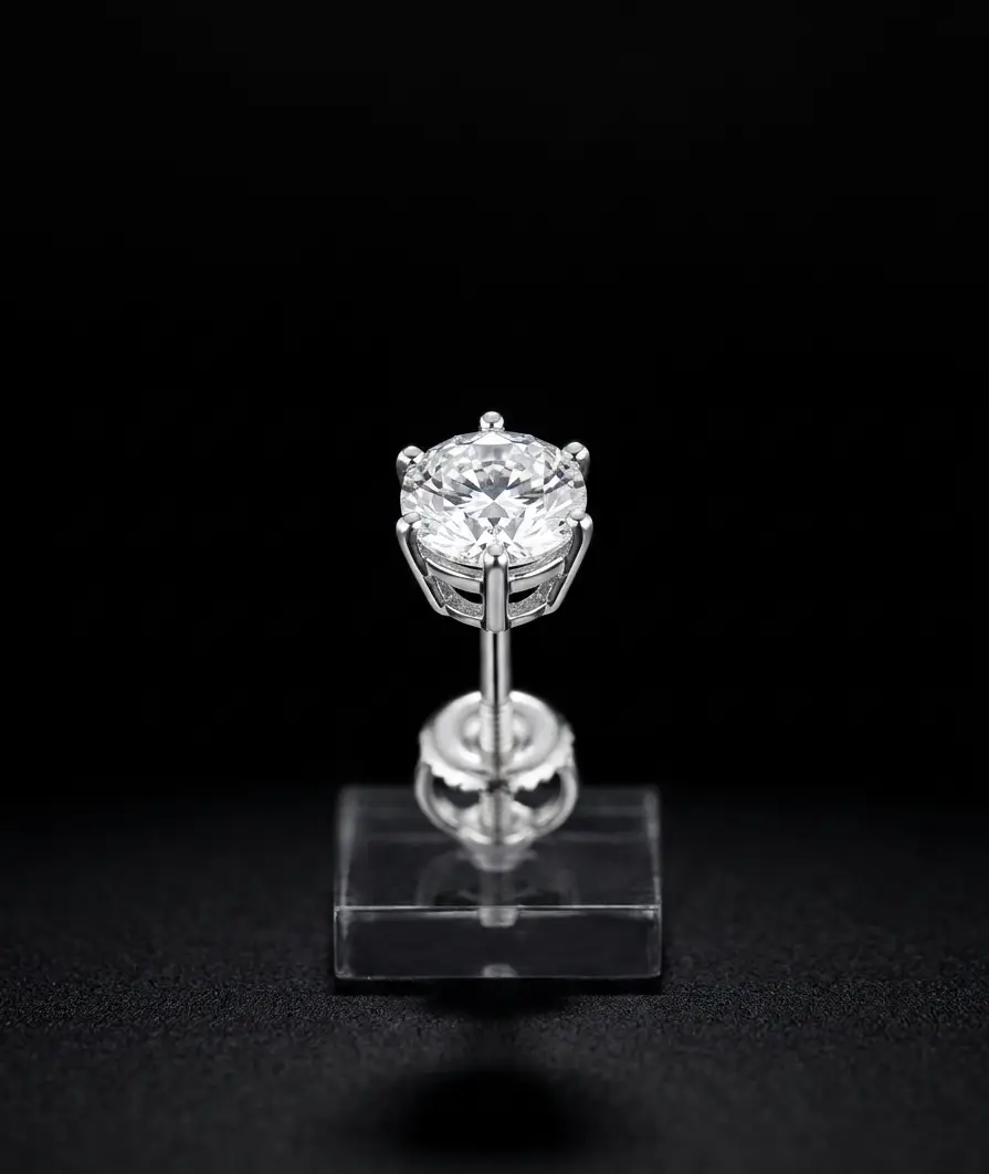 Radiant Crystal Screw Nose Pin