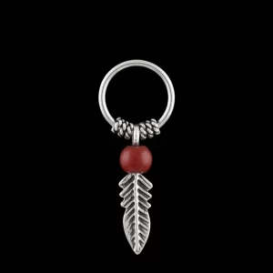 Feather Charm Septum Nose Ring