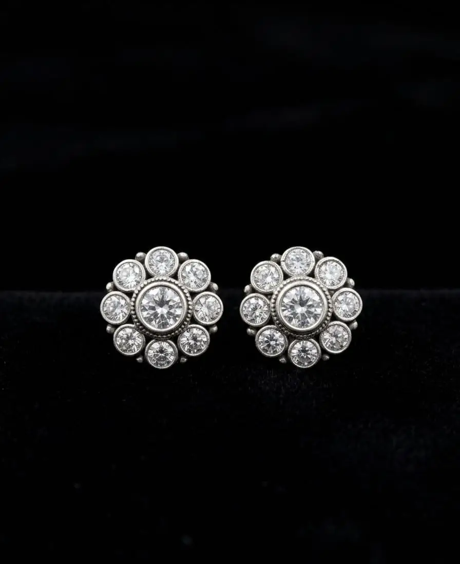 The Silver Daisy Studs