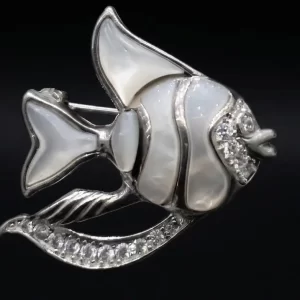 Silver Fish Brooch