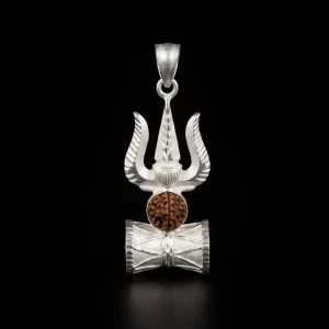 Trishul Damru Rudraksha Pendant