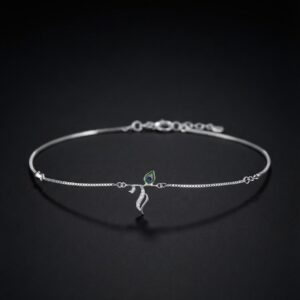 Peacock leaf bracelet