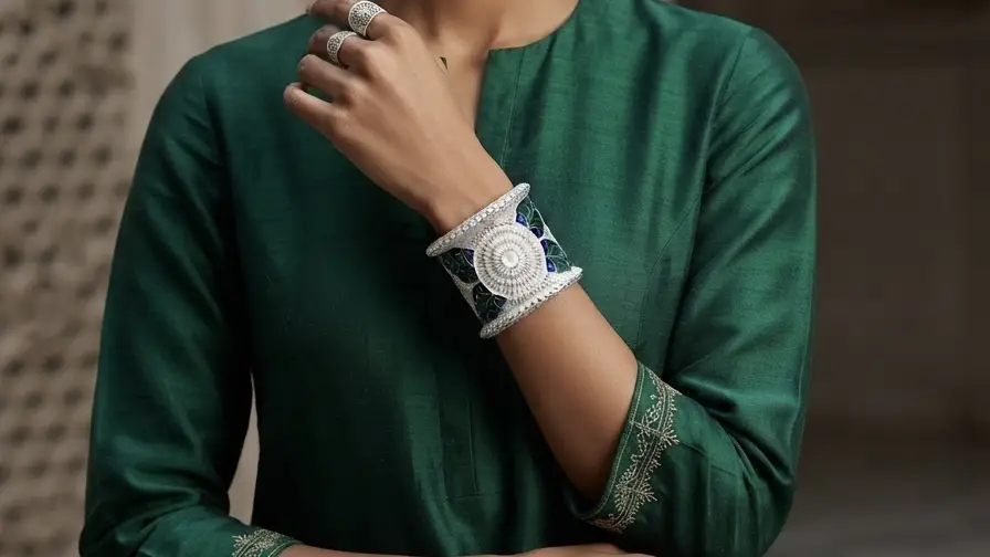 Traditional Meenakari Chur - Image 2