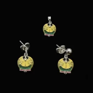 Dora Inspired Silver Baby Pendant Set
