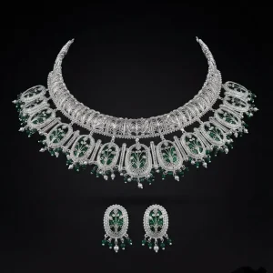 Royal Oval Silver Choker Set