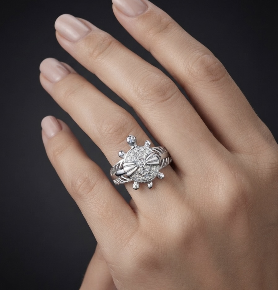 Sparkling Turtle Ring - Image 2
