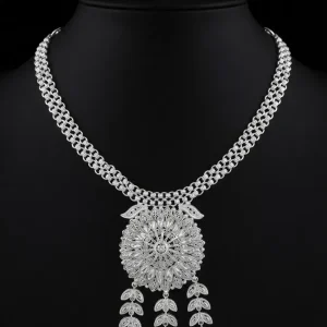 Circular Bloom Pendant Necklace