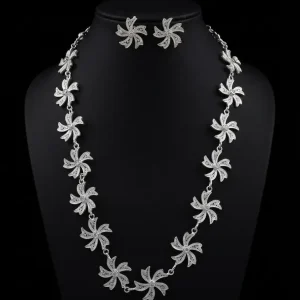 Shiuli Phool Necklace Set