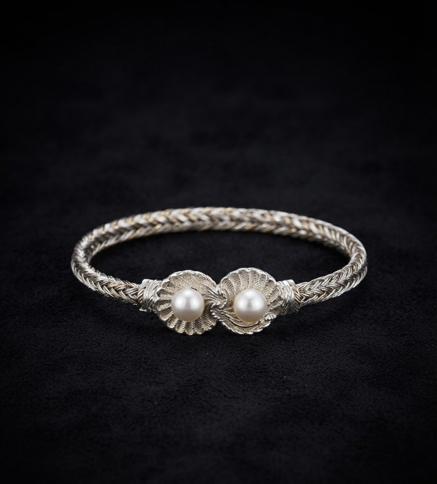 Mukta Shukti Handcrafted Silver Braided Noa