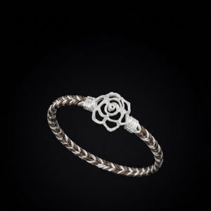 Gulab Bloom Handcrafted Silver Braided Noa