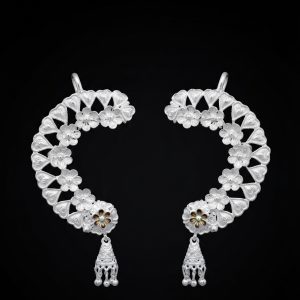 Floral Filigree Silver Kaan Pasha (Ear Cuffs)