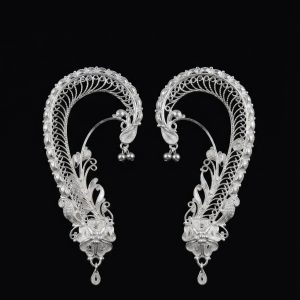 Silver Filigree Peacock Kaan Cuffs