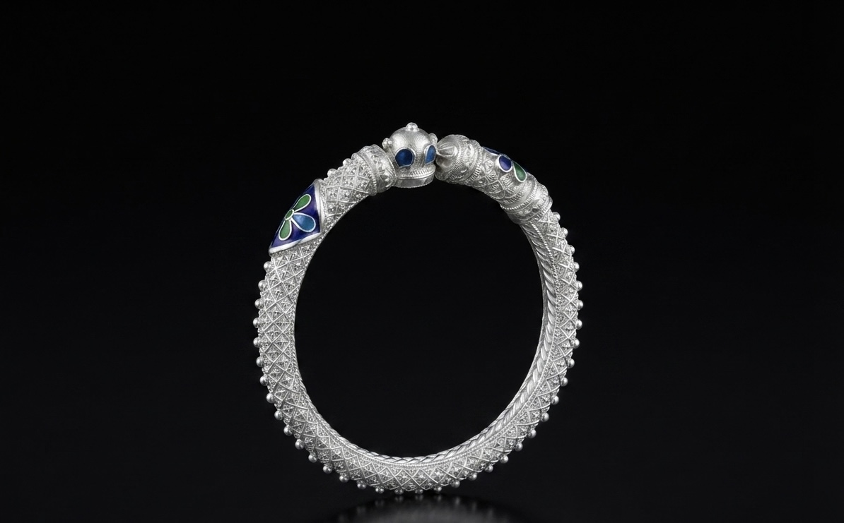 Traditional Meenakari Crown Mukh Bala