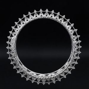 Handcrafted Silver Crown Filigree Lace Kankan