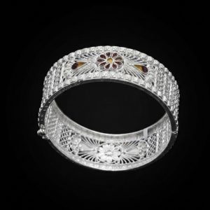 Pushpa Filigree Handcrafted Silver Chur