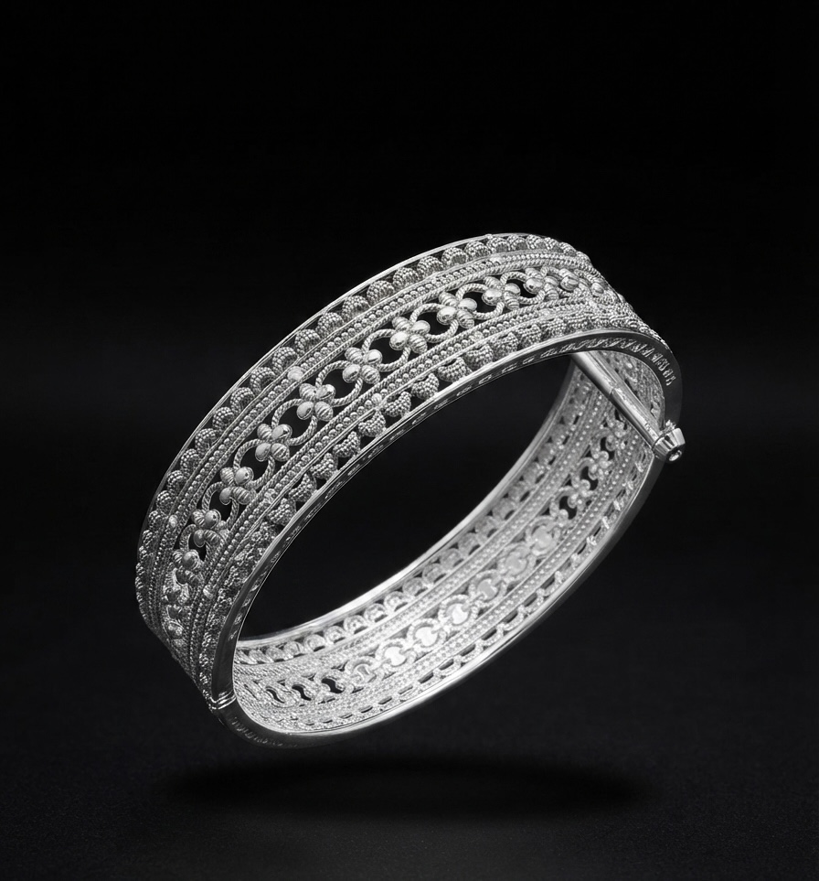 Phool Veni Handcrafted Silver Openable Chur