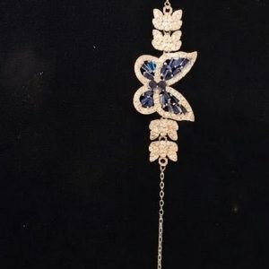Sapphire Butterfly Silver Bracelet