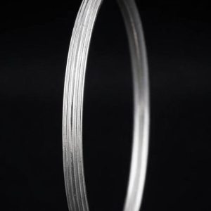Grooved Line Silver Baby Bangle