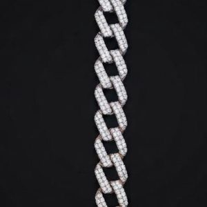 Iced-Out Cuban Silver Bracelet