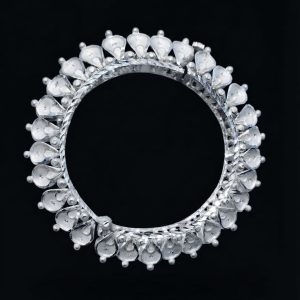 Traditional Silver Floral Kankan Bangle