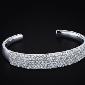 Multi-Row Pave CZ Open Silver Kada