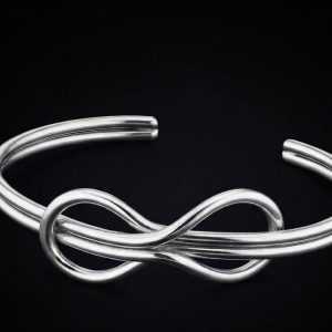 Silver Infinity Knot Open Kada