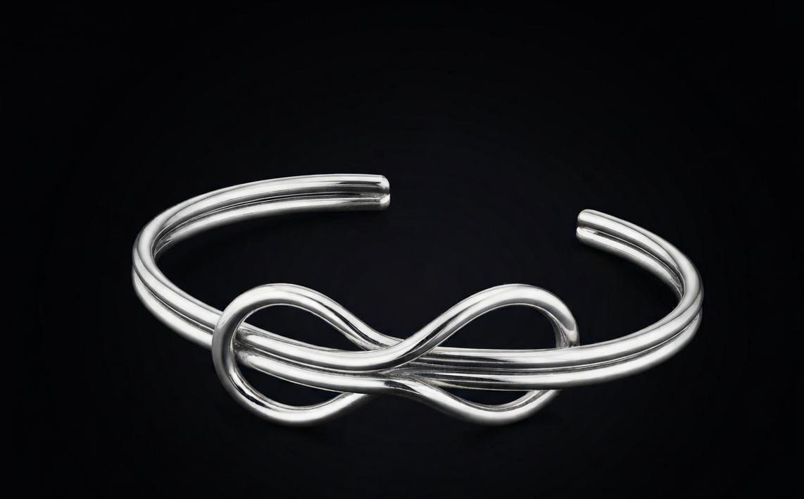 Interlocking Knot Open Silver Kada