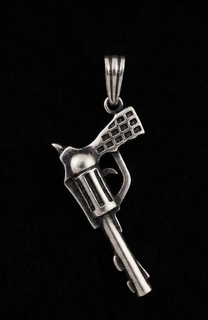 Revolver Silver Pendant