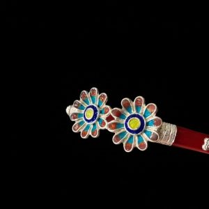Meenakari Enamel Floral Red Pola Bangle