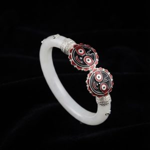 Silver Jagannath Enamel Pola Bangle