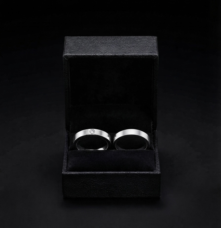 Forever Bound Minimalist Couple Rings