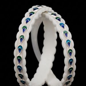 Peacock Feather Enamel Silver Sakha